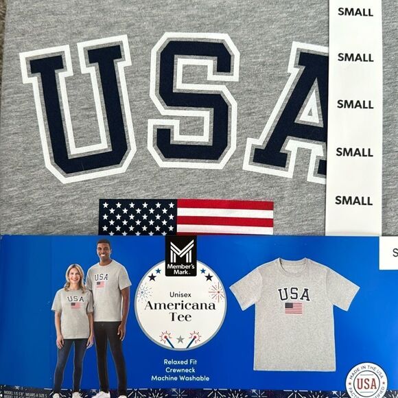 NWT MEMBERS MARK USA T-shirt - Picture 1 of 2